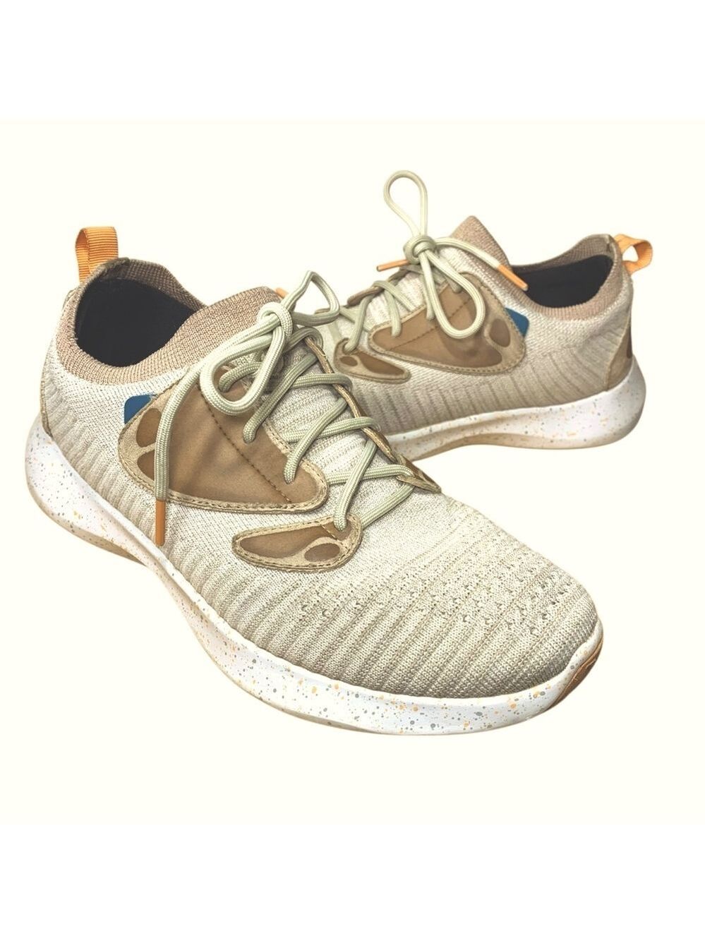 Vessi Everyday 2.0 Sneaker Sz 9 Beige Brown Pull on Flexible Light Walking Shoes